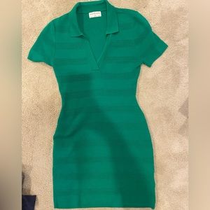 Green Collared Body-con Dress